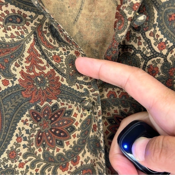 Vintage Pendleton Button Down Shirt Tailored Paisley 70s Style - Picture 4 of 7